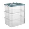 Storage Box Building Blocks for 2 Layers Classified Transparent Children Toy Organizer With Lid Stackable First Aid Kit Medicine