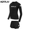 Womens UV Protection Rash Guard Set Long Sleeve Swimwear Snorkeling Surfing Diving Outdoor Water Activities