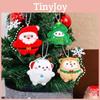 Christmas Plush Keychain Santa Claus Xmas Tree Deer Stuffed Doll Bag Decor Gift