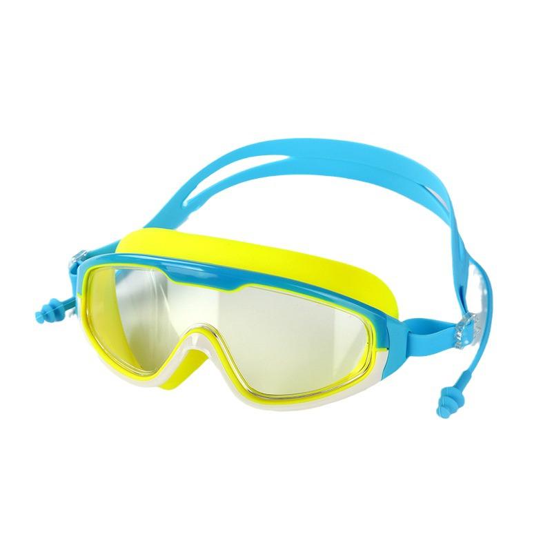 Детские водонепроницаемые противотуманные очки для плавания HD с большой оправой для мальчиков и девочек