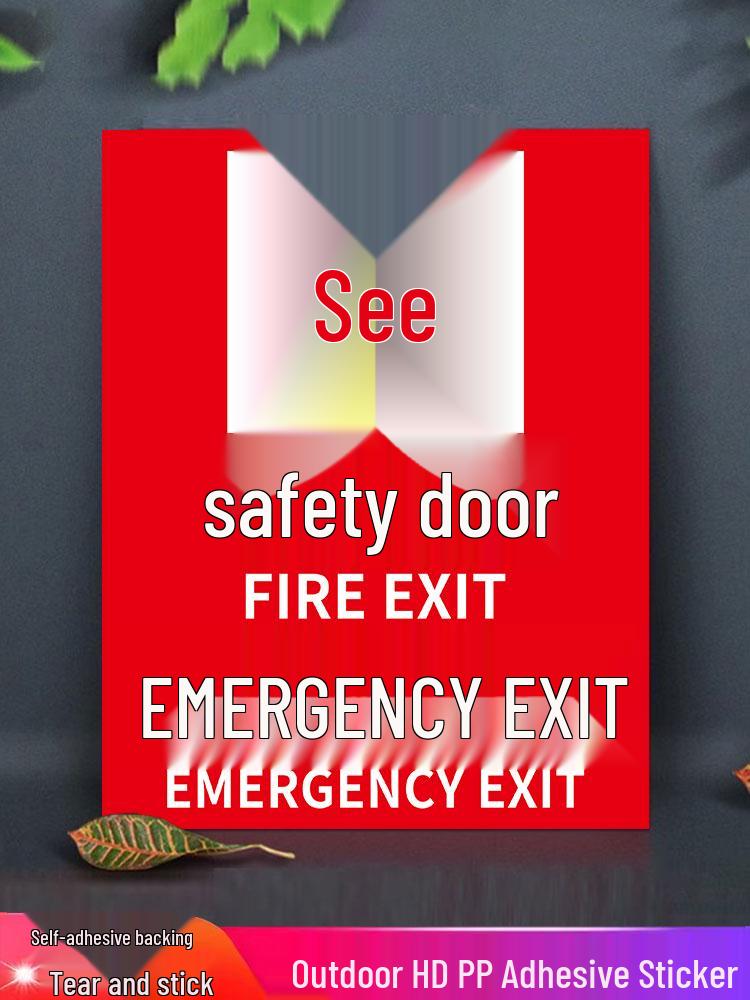 Luminous Emergency Exit Door Sign Sticker