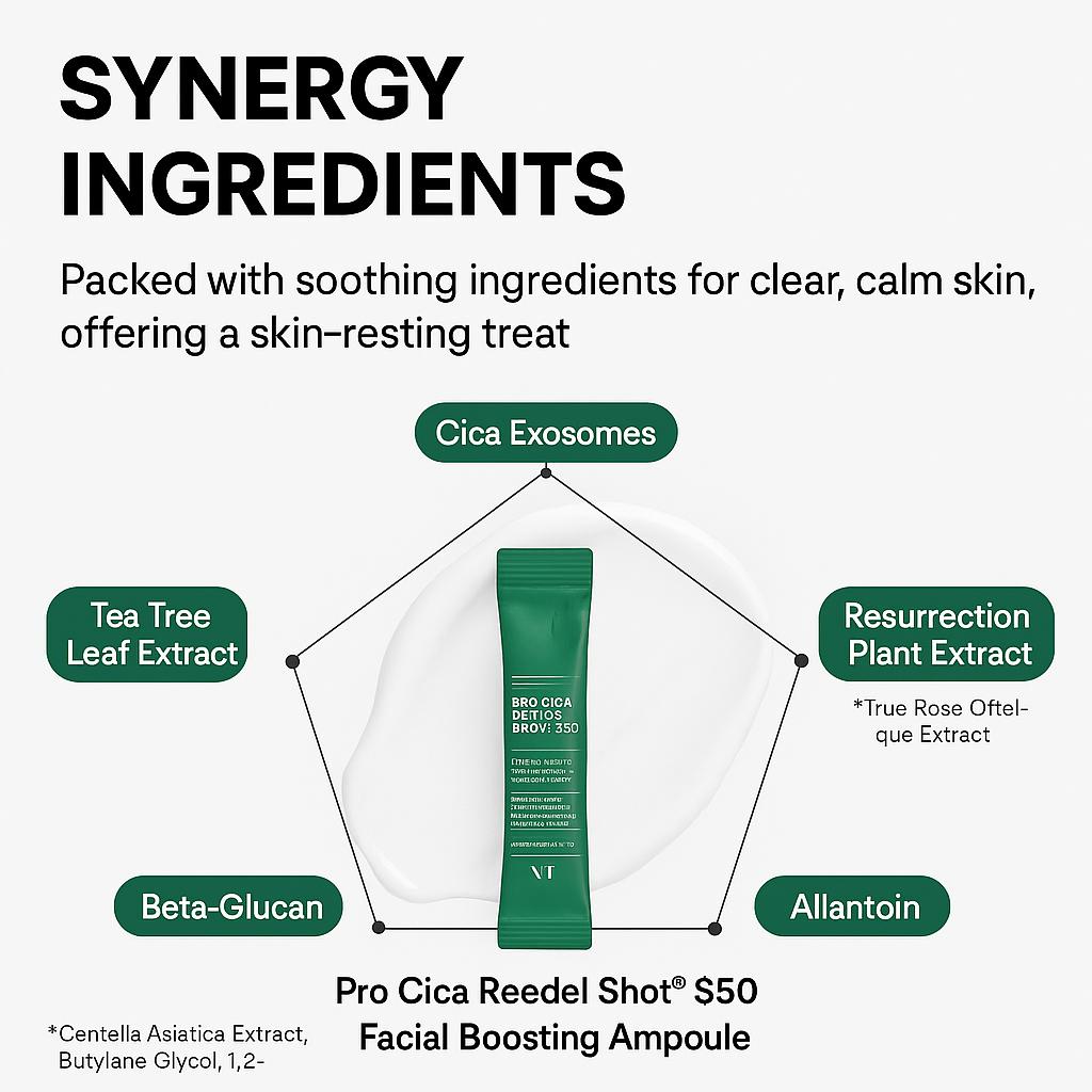 VT Pro Cica Relief Shot S50 Увлажняющая первая ампула для лица 2 мл X 6 шт.