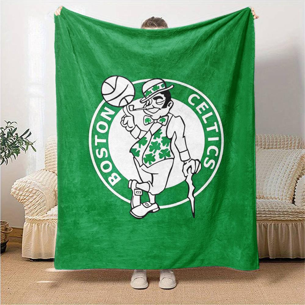 1pc Blanket - Boston Celtics logo  Print Design,Lightweight Blanket for Sofa,Bed- Soft &Warm,Gift for All Seasons