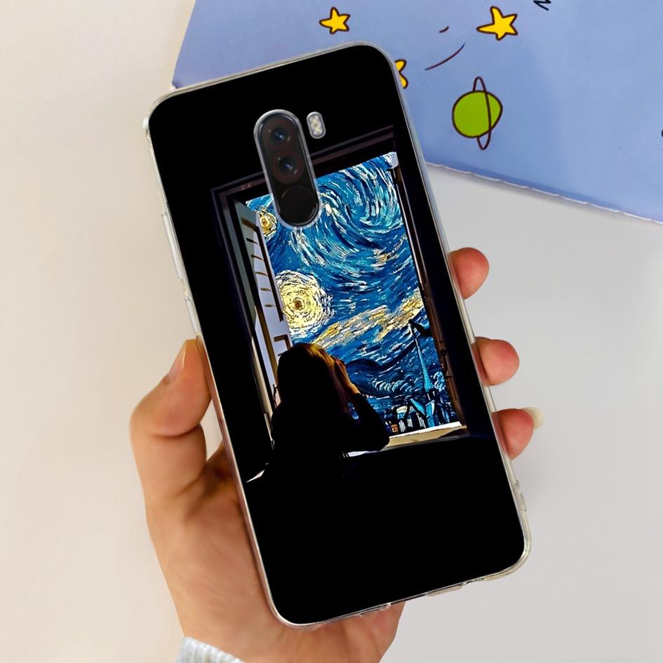 6,81" Чехол для Xiaomi Mi Pocophone F1 Силиконовая задняя крышка Модный ТПУ чехол для телефона Для Xiaomi Poco F1 Чехлы PocofoneF1 Мягкий бампер