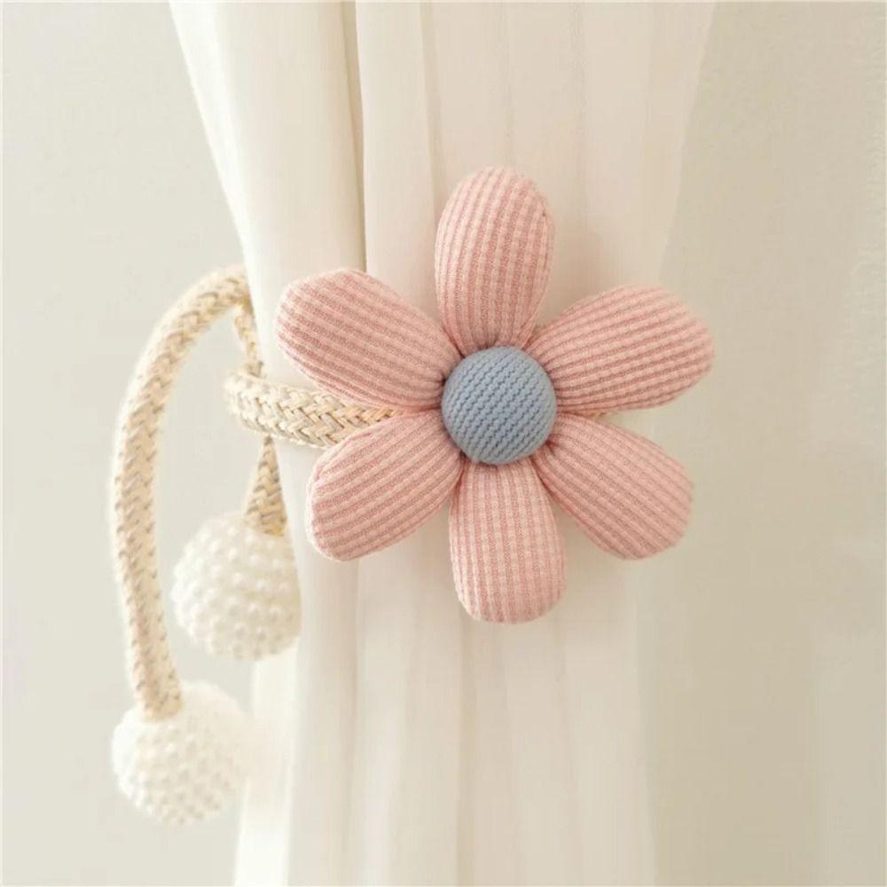 1PC Flower Shape Curtain Buckle Clip Magnetic Buckle Curtain Holders Kids Room