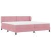 Boxspring Bed with Headboard Pink 200 x 200 cm Velvet