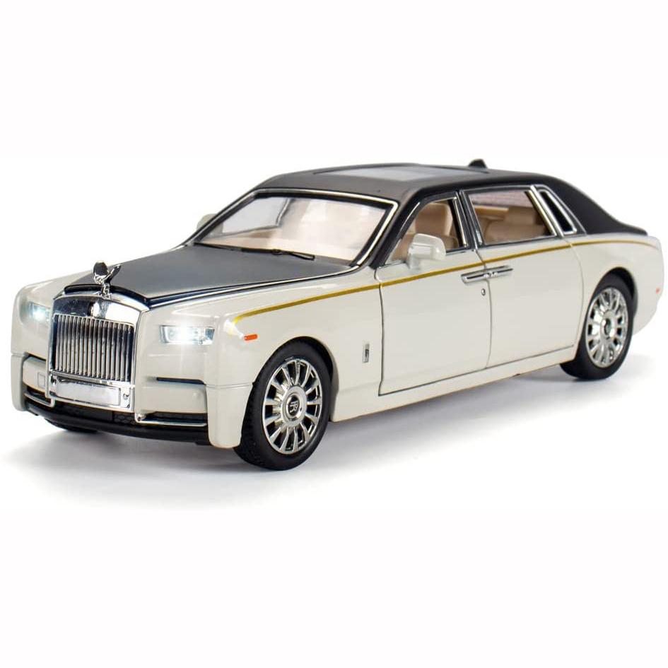 1:32 Alloy Collectible Black Rolls Royce Phantom Toy Pull Back Vehicles Diecast Model Car