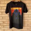 XO The Weeknd Starboy Футболка с коротким рукавом и графическим принтом размер Маленький надпись на рукаве