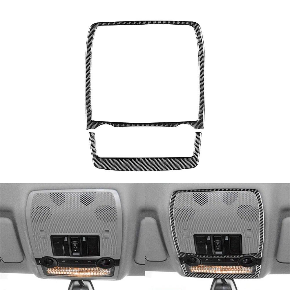 Автомобильный Стайлинг Настоящее Карбоновое волокно Авто Передняя Лампа Для Чтения Рамка Наклейка Отделка Для BMW X5 X6 E70 E71 2008-2013