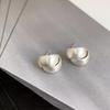 2024 Popular Silver Brushed Metal Staggered Luxury Earrings for Women