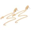 Metal M Letter Earrings for Women Ear Studs 1Pair Golden Stylish Jewelry