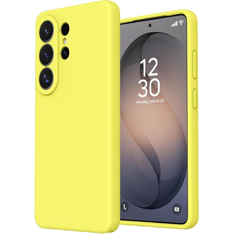 Подходит для чехла из жидкого силикона для Samsung S26Ultra, чехла с полной защитой от падения для S25Plus, защитного чехла для S24Fe