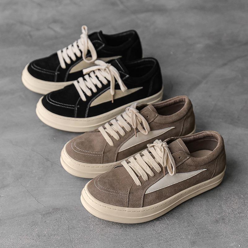 2024 Spring Dexun Suede Platform Sneakers for Men & Couples - Casual, Sporty, Height-Boosting Design