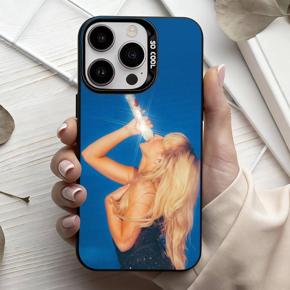 Чехол для телефона Singer S-Sabrina C-Carpenter Для iPhone 17, 16, 15, 14, 13, 12, 11 Plus, Pro Max Конфетный Посеребренный Внутренний Чехол