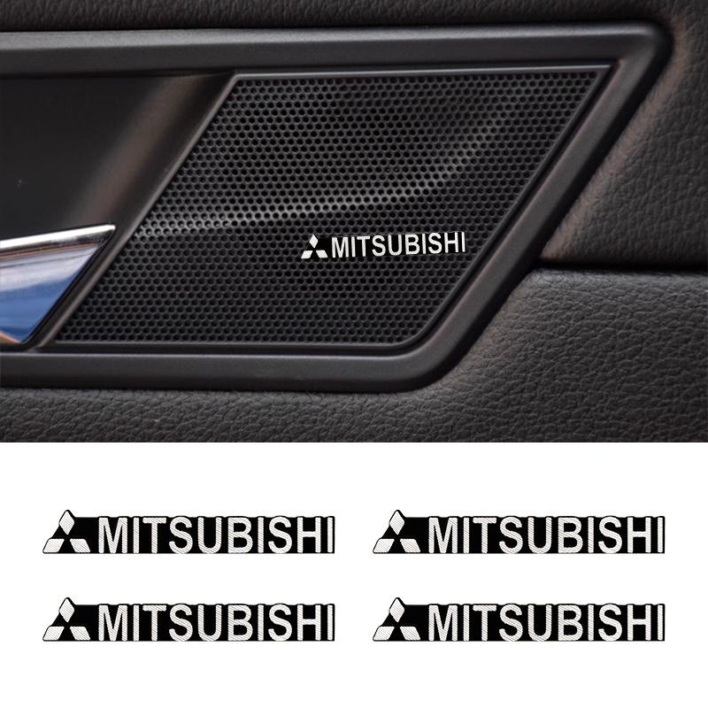 Car Styling 3D Aluminum Speaker Audio Sticker Badge Emblem Decals For Mitsubishi Lancer 10 9 EX Asx Outlander 3 Pajero L200 EVO