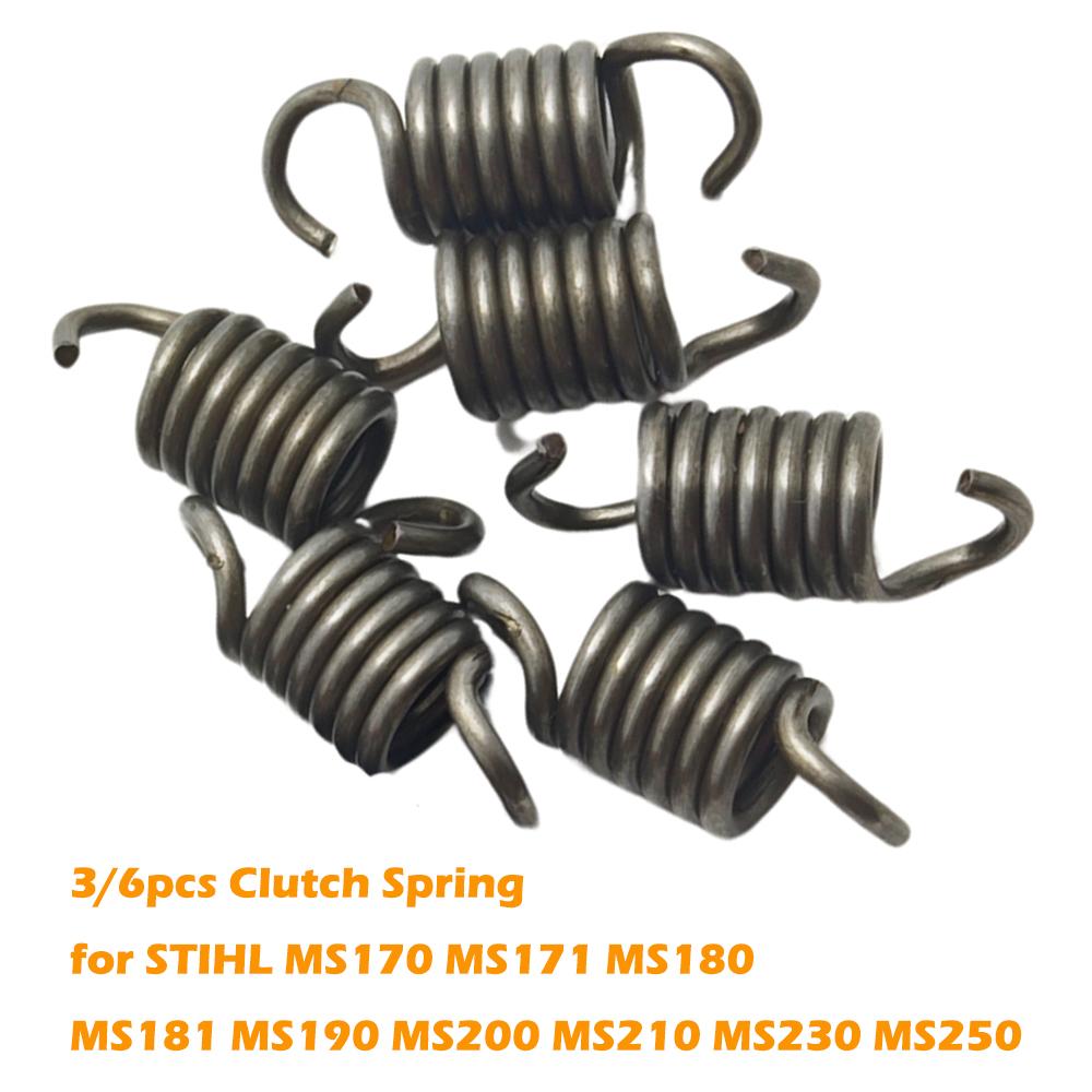 3/6 шт. Пружина сцепления для STIHL MS170 MS171 MS180 MS181 MS190 MS200 MS210 MS230 MS250 017 018 019 020 021 023 025 Часть бензопилы