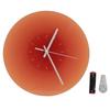 12-дюймовые стеклянные настенные часы с бесшумным механизмом плавного хода, работающие от батарейки, круглые настенные часы для гостиной, спальни, офиса, оранжевые