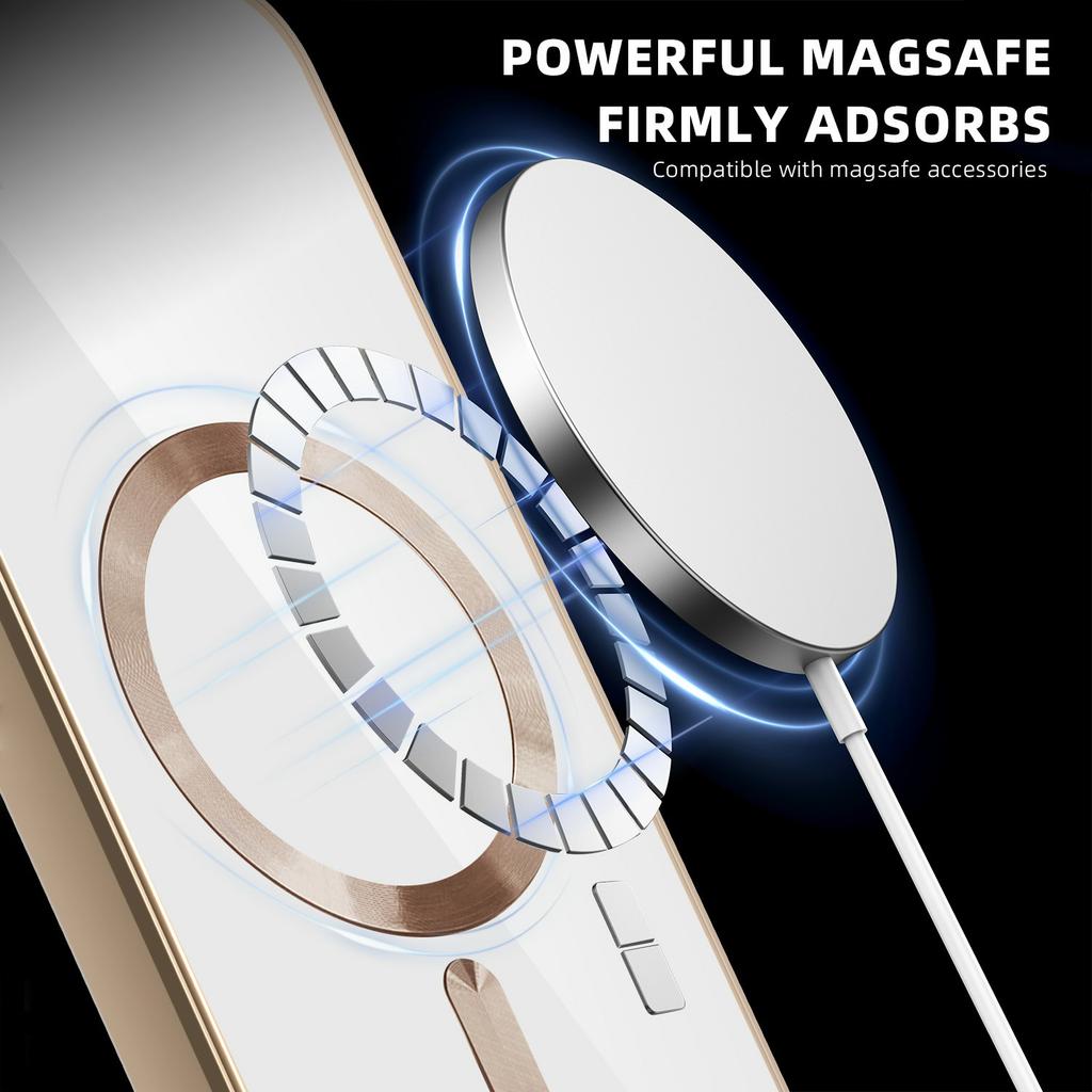 Чехол для iPhone 16e, совместимый с MagSafe, прозрачная задняя крышка из ТПУ+ПК