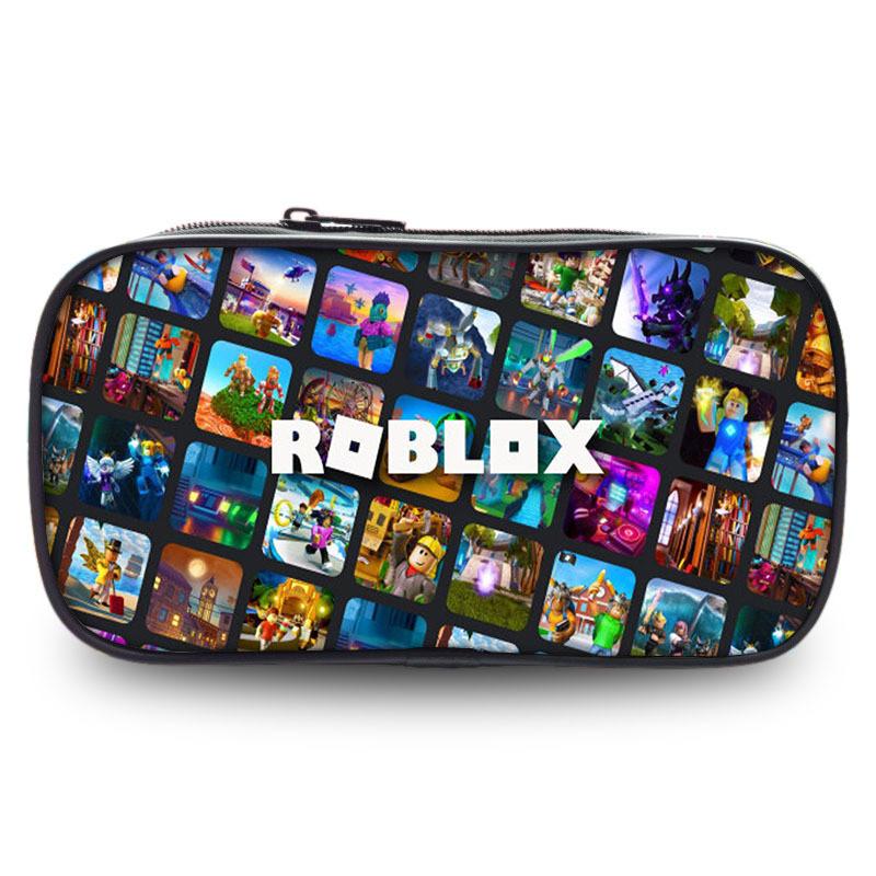 Вместительный пенал Roblox из прочной ткани Оксфорд с забавными рисунками для студентов