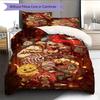 TBOI Horror Cartoon Bedding Quilt Set Quilt Cover Pillowcase Home Decoration Birthday Gift (1 * duvet cover + 2 * pillowcase, without core)