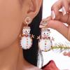 Christmas Tree, Snowflake, Snowman, Cowboy Boots, Bell, and Tassel Pendant Earrings with Ear Cuffs