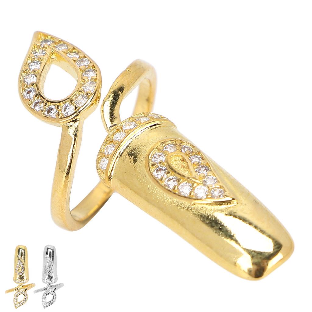 Креативные кольца в форме ногтей, персонализированные модные открытые кольца, украшения со стразами, украшения на кончики пальцев