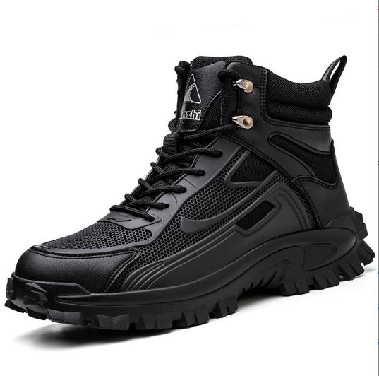 Модные мужские противоударные, противоударные, стальные, защитные ботинки для защиты труда, износостойкие рабочие ботинки для стройплощадки H1003