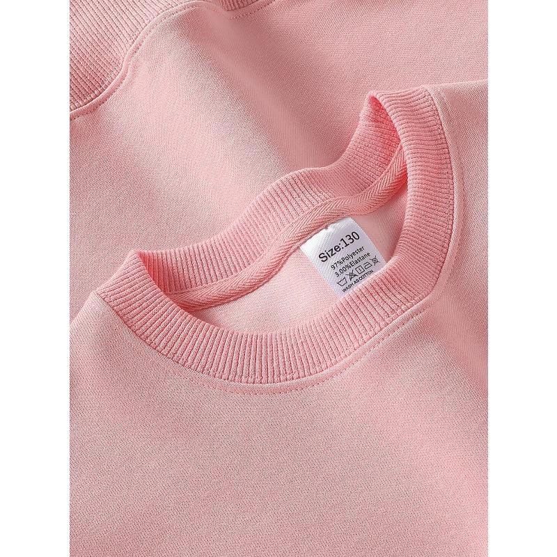Kids Crewneck Long Sleeve Pullover Sweatshirt, Cute Brain Character With Thought Bubble Graphic Print