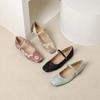 Модная французская ретро обувь на плоской подошве с квадратным носком для женщин 2025 Новые весенние туфли Мэри Джейн Большие размеры Женская обувь Лоферы Женские