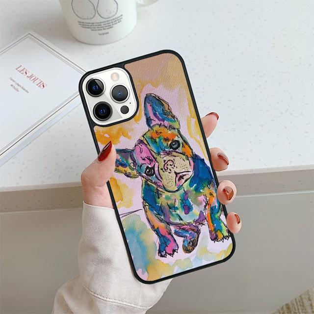 Чехол для телефона с милым мультяшным французским бульдогом Для iPhone 17 Air 14 15 16 13 12 Чехол Для Apple Pro Max Plus Coque