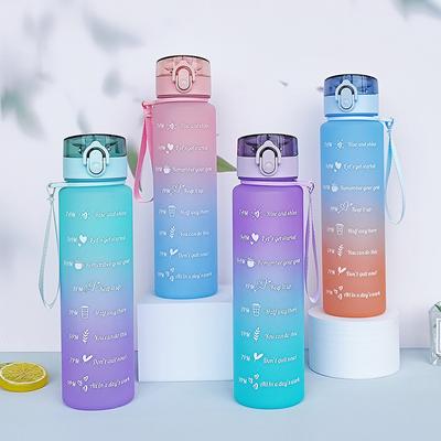 Спортивная бутылка для воды 1000 мл, большая емкость, градиентная чашка, посуда для напитков, уличные дорожные кувшины для тренажерного зала и фитнеса, портативные бутылки для питья