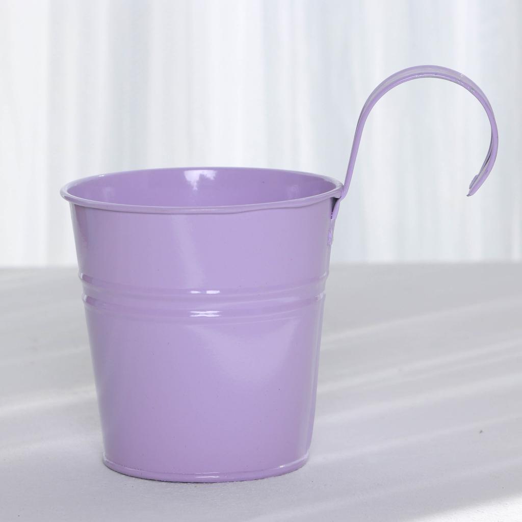 Hanging Planter Flower Holders with Detachable Hooks for Indoor Outdoor Garden Balcony Fence Railing Decoration