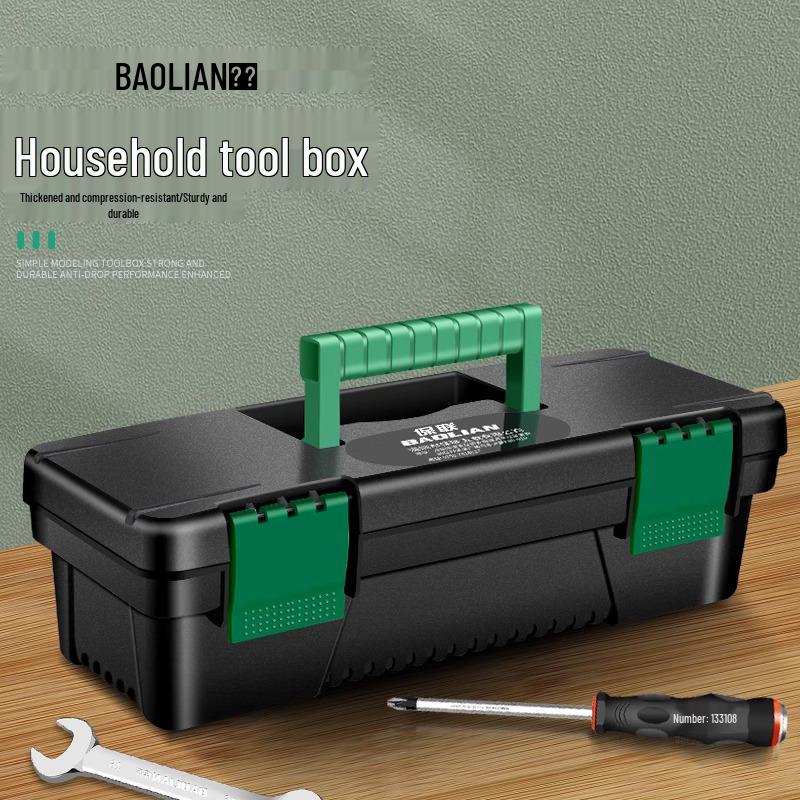 Baolian Portable Multi-Functional Tool Box - Professional-Grade, Small Storage for Household, Car Maintenance, and Electrician Use.