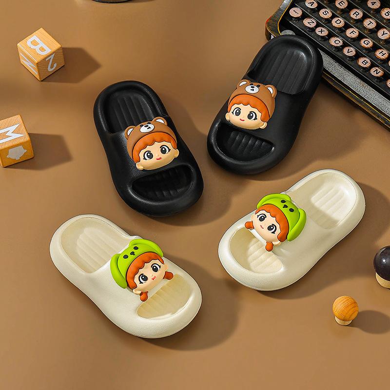 Children EVA Summer slippers for boys and girls, non-slip, soft-soled, durable, cute indoor home slippers for siblings