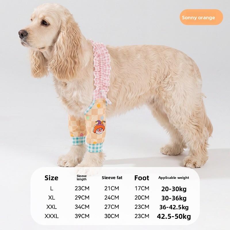 Dog Elbow Cover Soft Pet Knee Wrist Protective Sleeve for Medium Large Dogs Anti‑Collision Clothing for Golden Retriever Labrador Home Outdoor Use