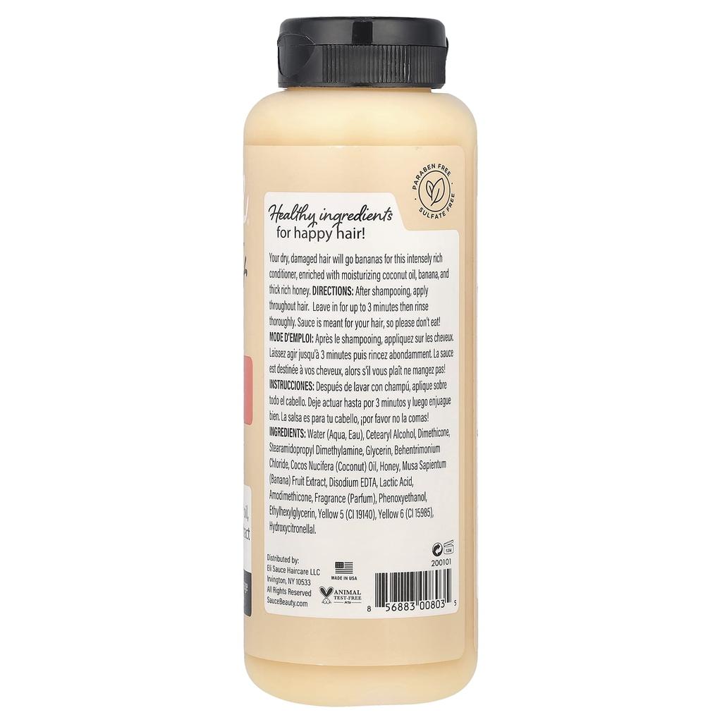 Sauce Beauty, Интенсивный восстанавливающий кондиционер, кокосовый крем, 10 жидких унций (300 мл)
