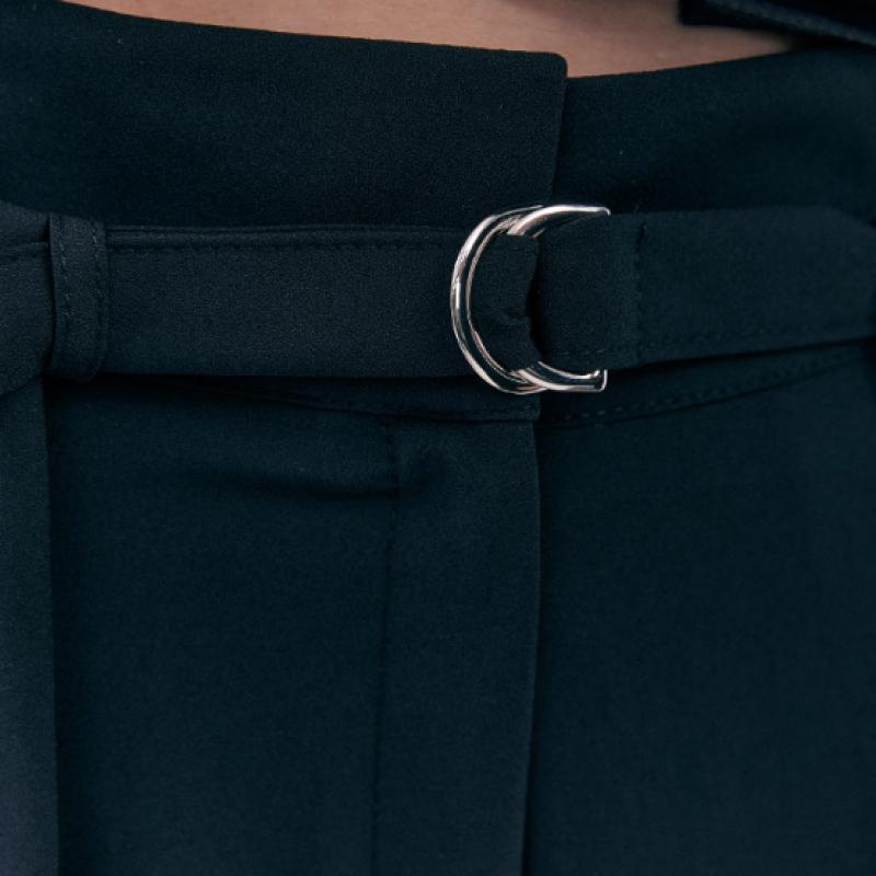 Maxza High Waist Belted Semi Wide Slacks Zc09ql601on