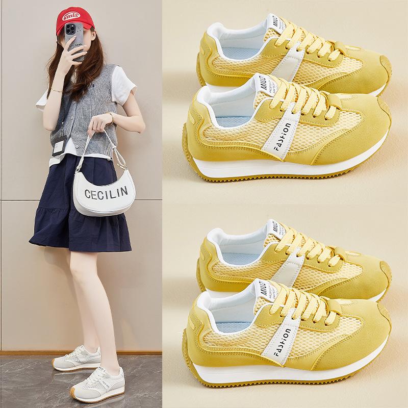 Новые туфли Forrest Gump для женщин, летняя студенческая спортивная и повседневная обувь, сетчатая, дышащая и увеличивающая рост