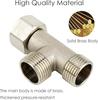 Flexible Copper Tee 1/2'' 3/4'' T-shaped Tee Plumbing Fittings Joint Thread