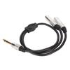 14 Inch Stereo Splitter Y Cable Dual Channel Aluminum Alloy 6.35mm Male Plug To Dual 6.35mm Female