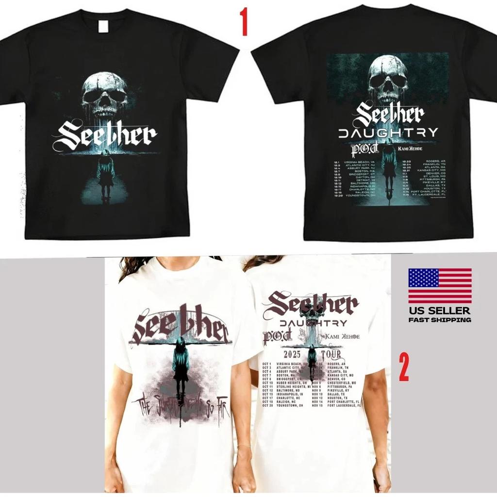Новая одежда Seether Daughtry намечают осенний тур 2025 года Футболка Унисекс