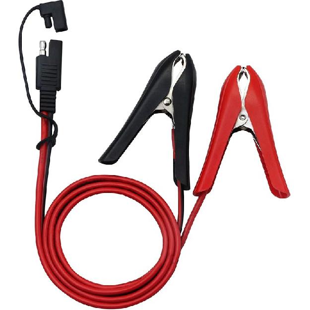 CERRXIAN 3.2FT 12V 14AWG Alligator Crocodile Clip To SAE Connector Quick Release Quick Disconnect Car Solar Power Charging Extension Cable,Black &