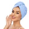 Ultra Soft Microfiber Towel - Fast Drying, Super Absorbent Wrap for Women & Girls, Gentle Care for Curly or Damaged Hair, Solid Bathroom Accessory