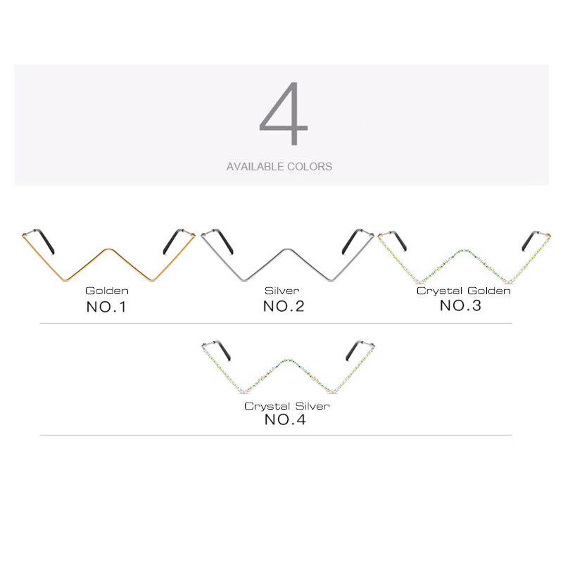 SHAUNA Ins популярные без линз хрустальные оправы для очков женские декоративные треугольные оправы в стиле панк