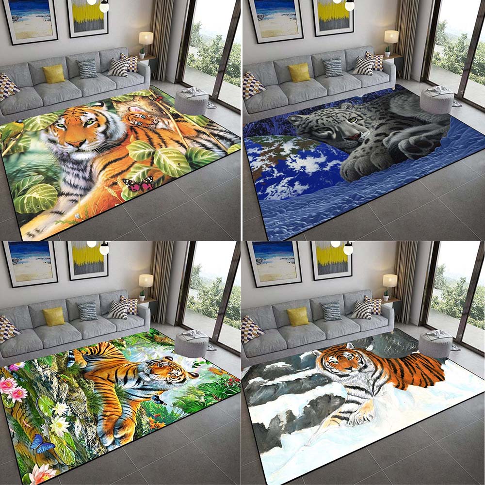 Спальня Гостиная Кухня Коридор Ковер Бытовой Тигр Узор Ковер Европейский Стиль Напольный Коврик Коридор Ковер