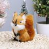 Squirrel Statue Animal Sculpture Collection Home Decors Plush Figurine Artificial Fur Figure for