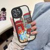 Cute P-Paddingtons Bear Phone Case For IPhone 16 15 14 13 12 11 Pro Max Plus Leather Soft Cover