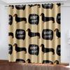 3D Print Cheap Modern Animal Dog Cute Semi Blackout Polyester Kids Window Curtain In the Living Room Bedroom Home Decor Hooks