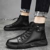 Мужские ботинки, модные мотоциклетные ботинки 2024 года, повседневные кожаные ботинки для мужчин, нескользящие ботинки на платформе для отдыха на открытом воздухе Botas Hombre