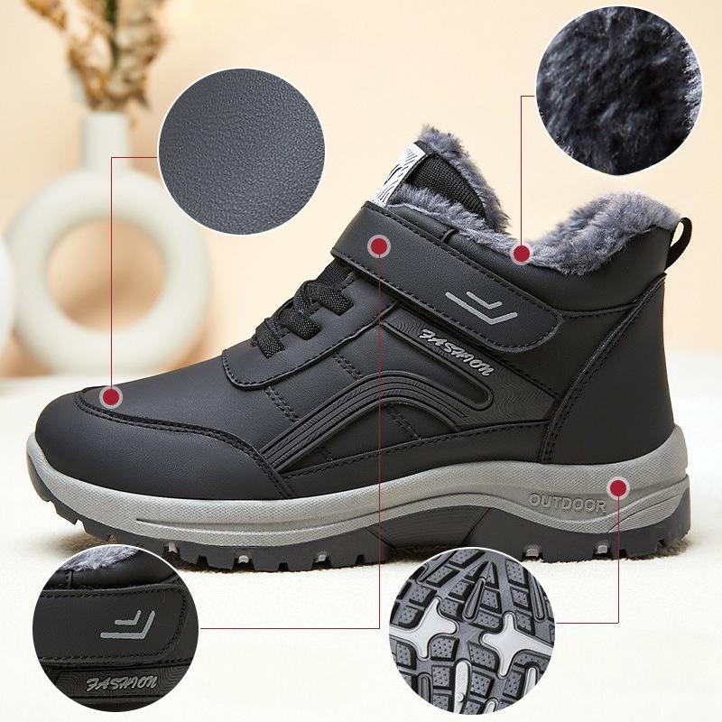 Новая женская обувь и хлопковые ботинки, хлопковая обувь с добавленным флисом и утолщенная, походные зимние ботинки